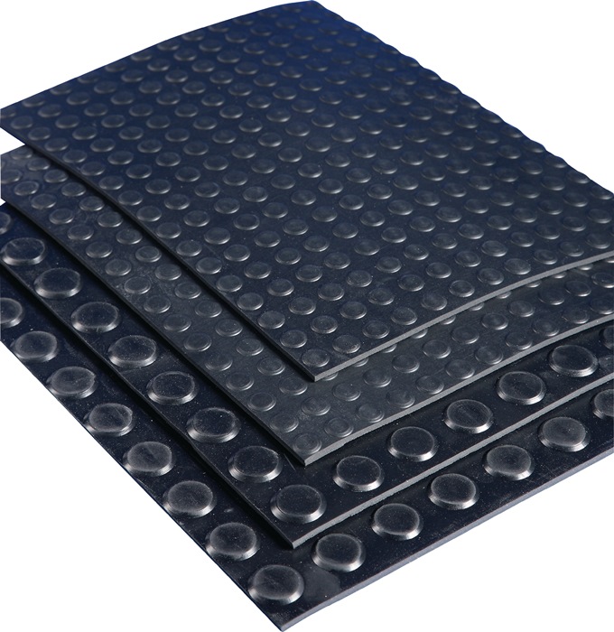 MÖLLER Gummiflachnoppenmatte ElaQprem B.1,20m L.10m D.3mm schwarz NR/SBR Rl.MÖLLER - Vorteilspack