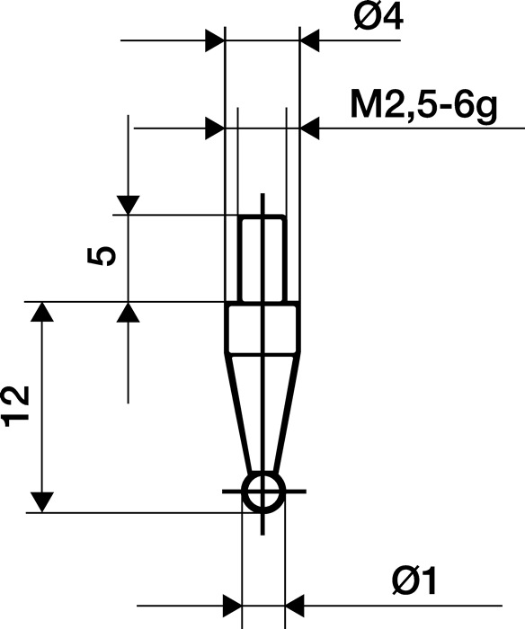 KÄFER Messeinsatz Ø 3 mm Kugel