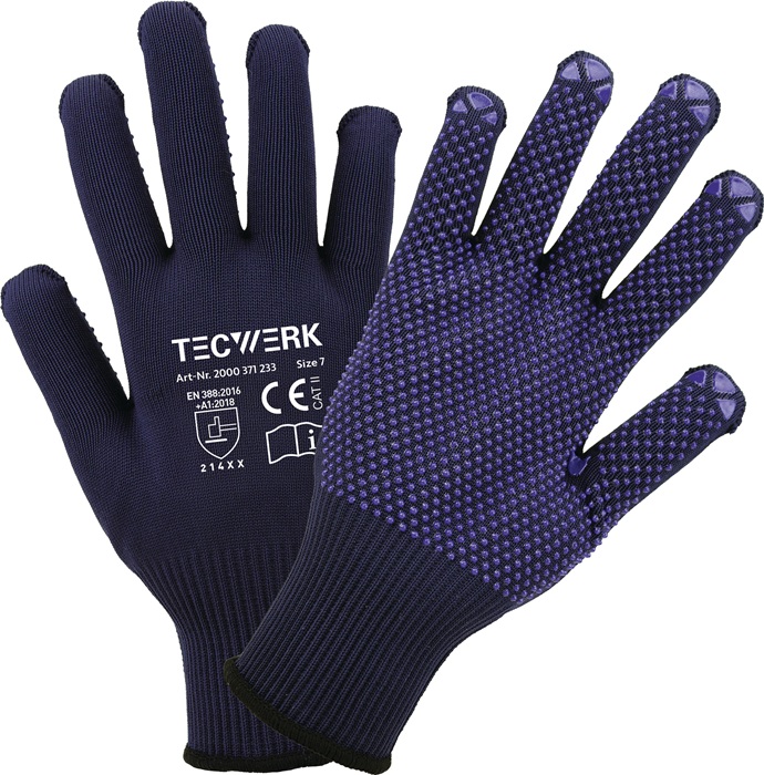 TECWERK Handschuhe Größe 10 blau - Vorteilspack