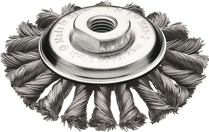 LESSMANN Kegelbürste Ø 115 mm M14 Drahtstärke 0,5 mm