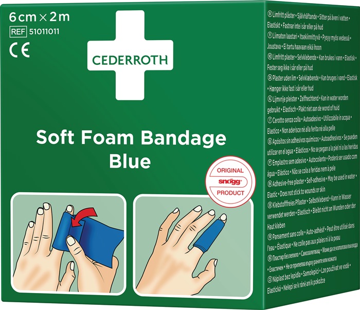 CEDERROTH Soft Foam Bandage selbsthaftend elastisch, blau