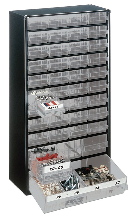 RAACO Kleinteilemagazin B306xT150xH552mm galvan. Stahlblech