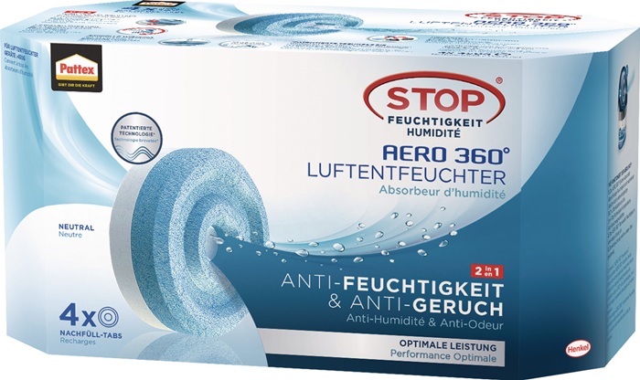 PATTEX Luftentfeuchter 4 Tabs à 450 g - Vorteilspack