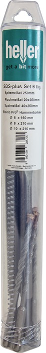 HELLER Einsteckwerkzeug-Set SDS-plus 6-teilig