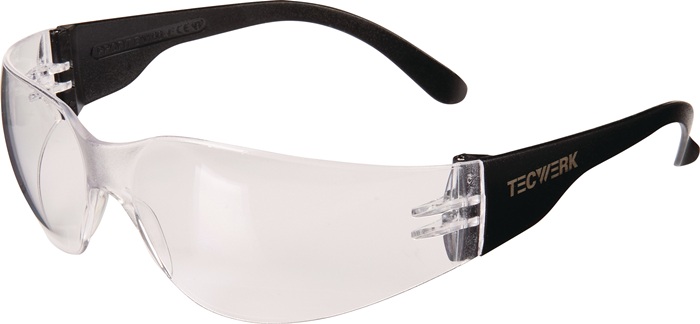 TECWERK Schutzbrille Daylight Basic EN 166 Bügel schwarz,Scheibe klar PC TECWERK