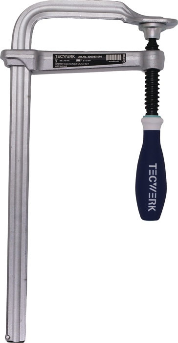 TECWERK Ganzstahlschraubzwinge Spannweite 160 mm Ausladung 80 mm