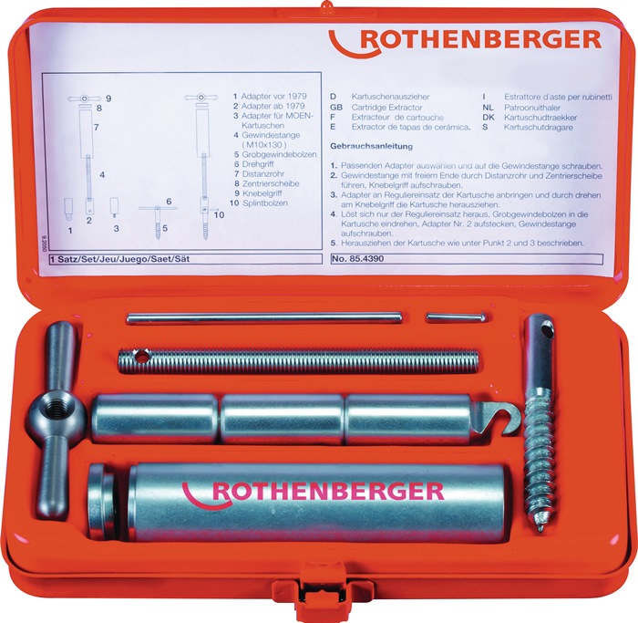 ROTHENBERGER Kartuschenauszieher-Set 9-teilig
