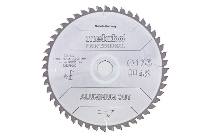 METABO Kreissägeblatt D165xDicke1,2xBohrung20mm FZ/TR Z. 48 Spanwinkel 5Grad Metabo