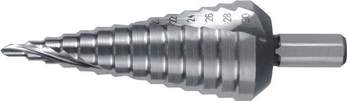 RUKO Stufenbohrer Bohrber.4-30mm HSS Spiralnut Z.2 Stufen 14 RUKO