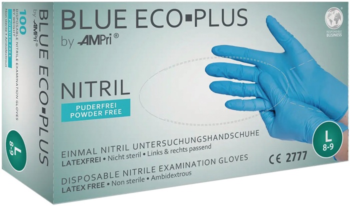 AMPRI Einweghandschuhe Größe L blau