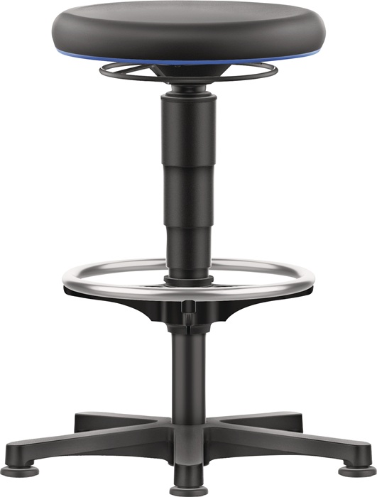 BIMOS Drehhocker Bodengleiter und Fußring Kunstleder