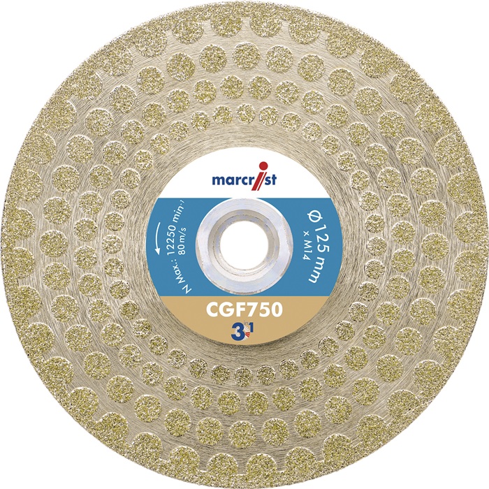 MARCRIST Diamanttrenn-/Schleifscheibe Ø 125 mm Aufnahme M14