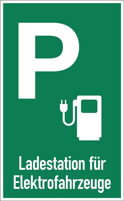 Parkplatzbeschilderung Ladestation für Elektrofahrzeuge