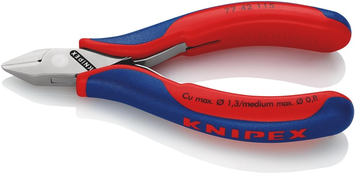 KNIPEX Elektronik-Seitenschneider Länge 115 mm Form 4