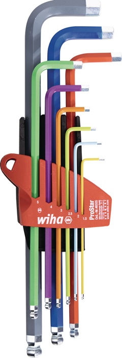 WIHA Sechskantwinkelschraubendrehersatz 369F 9-tlg.ProStar Hal.SW 1,5-10mm
