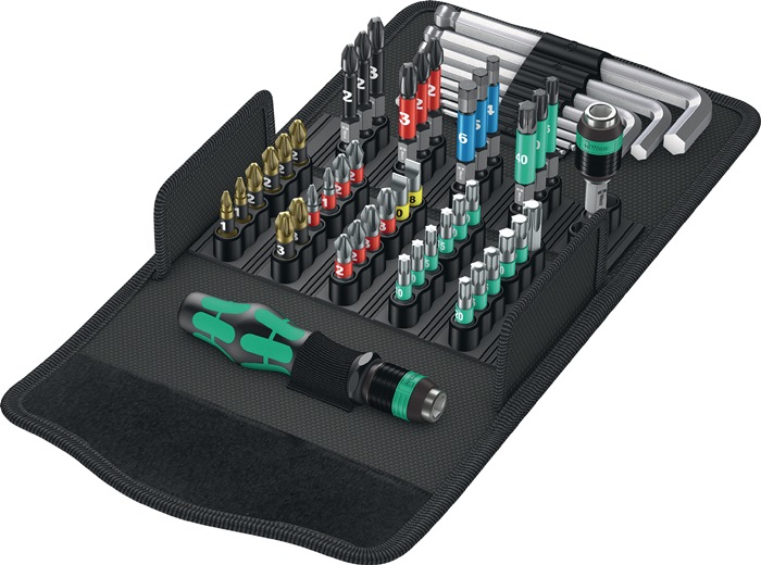WERA Bitsortiment KK 100 52-tlg.Schlitz/PH/PZD/TX/6Kt.WERA