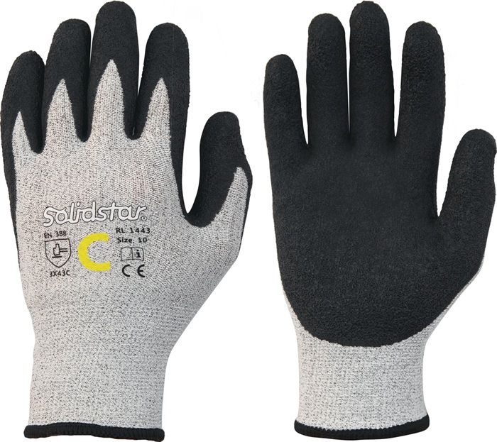 LEIPOLD Schnittschutzhandschuhe Solidstar 1443 Gr.8 grau/schwarz EN 388 PSA II 12 PA - Vorteilspack
