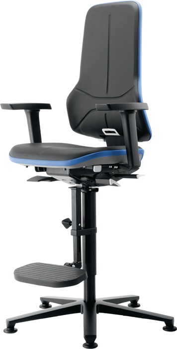 BIMOS Arbeitsdrehstuhl Bodengleiter + Aufstiegshilfe