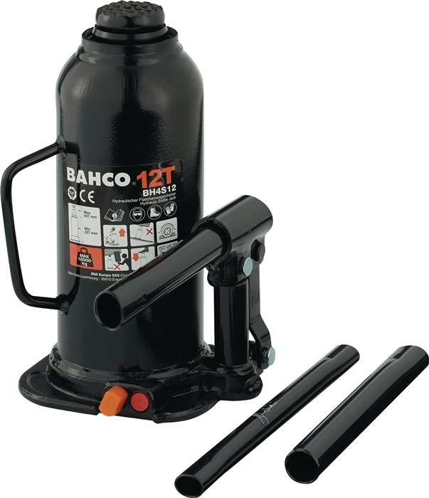 BAHCO Flaschenwagenheber Tragfähigkeit 12 t Hub 465 mm