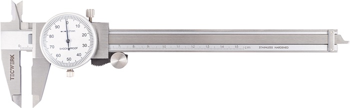 TECWERK Uhrmessschieber DIN 862 150mm Zeigerumdr.1mm TECWERK