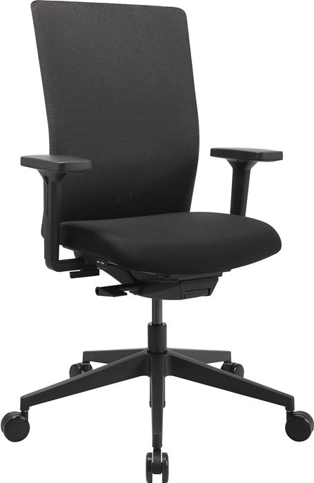 TOPSTAR Bürodrehstuhl Synchr.-M.schwarz/schwarz 420-540mm m.Lehnen Trgf.110kg TOPSTAR