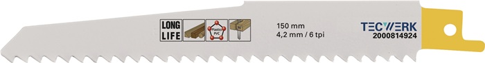 TECWERK Säbelsägeblatt Länge 150 mm Breite 19 mm 4,2 mm