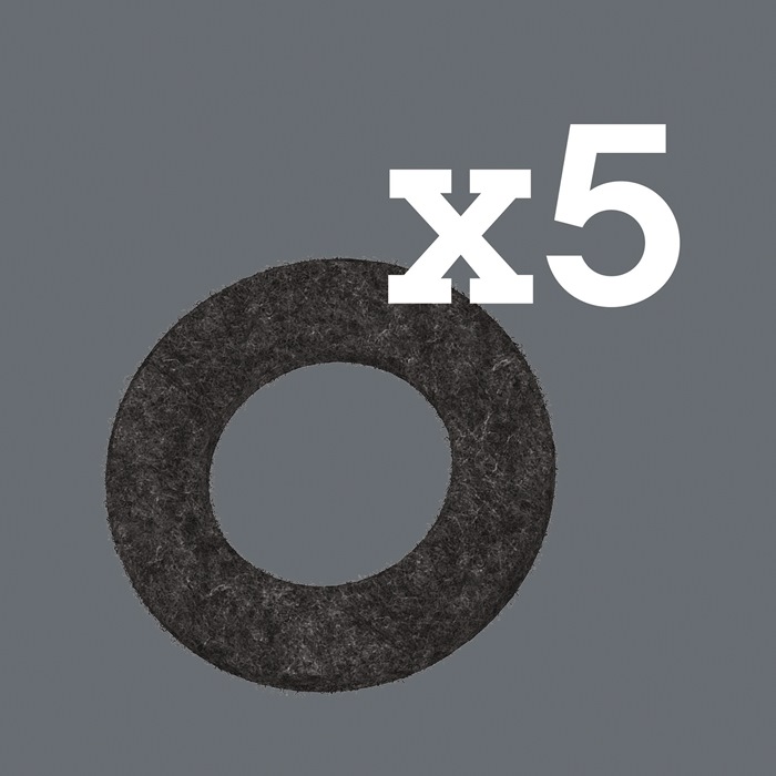 WERA Ersatzfilzringe Set mit 5 Stück