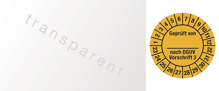 Mehrjahresprüfplakette B25xL60 mm