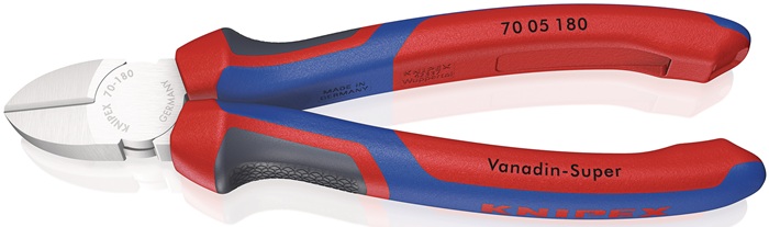 KNIPEX Seitenschneider L.180mm Kopf pol.Comfort-Griffe max.2,5mm KNIPEX