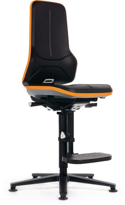 BIMOS Arbeitsdrehstuhl Bodengleiter + Aufstiegshilfe