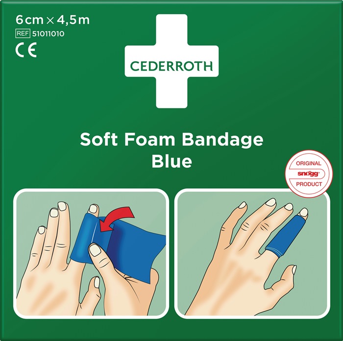 CEDERROTH Soft Foam Bandage selbsthaftend elastisch, blau