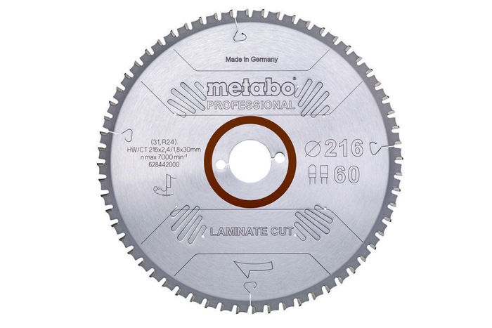 METABO Kreissägeblatt D216x2,4/1,8xBohrung30mm Zähnezahl 60