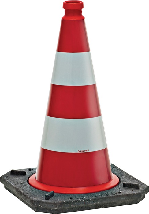WEMAS Leitkegel H.510mm 2-tlg.Folienart RA2B Folie G.2,9kg WEMAS