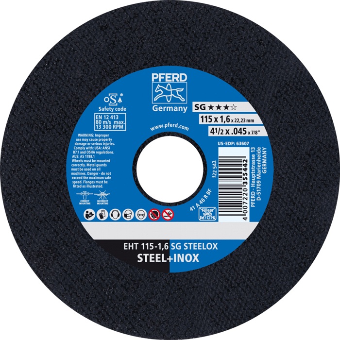 PFERD TOOLS Trennscheibe SG STEELOX D115x1,6mm ger.INOX Bohr.22,23mm PFERD - Vorteilspack