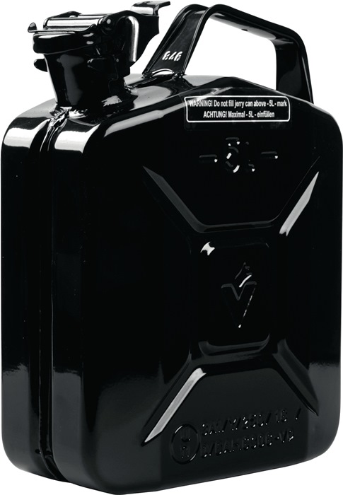VALPRO Kraftstoffkanister 5l Schwarz RAL 9005 Stahlbl.0,9mm L230xB120xH310mm VALPRO