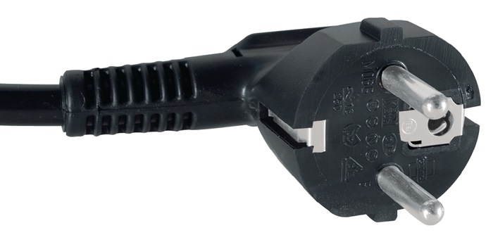 JÄGER DIREKT Anschlussleitung H05VV-F 3x1,5mm² 3m m.Winkelst. schwarz f.Innenber.JÄGER DIREKT