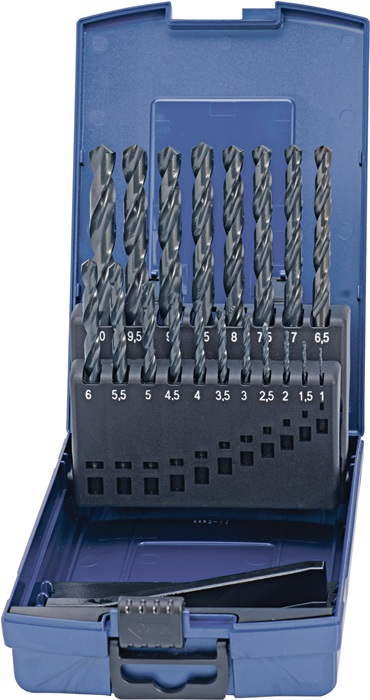 TECWERK Spiralbohrersatz DIN 338 TypN D.1-5,9x0,1mm HSS 50tlg.Ku.-Kass.TECWERK
