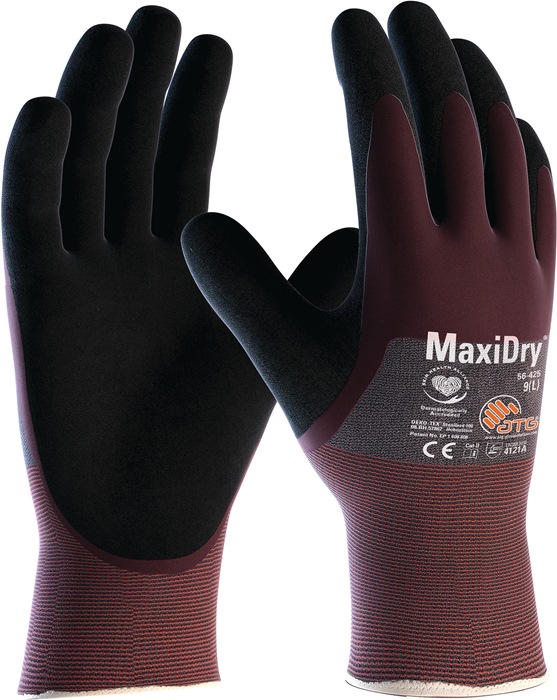 ATG Handschuhe Größe 10 violett/schwarz - Vorteilspack