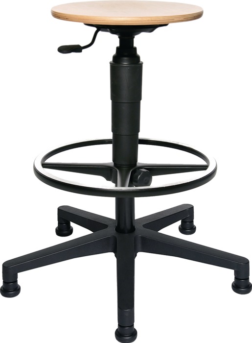 TOPSTAR Drehhocker m.Gleiter Buche Sitz-H.540-800mm TOPSTAR