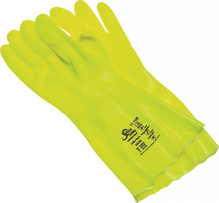 AMPRI Chemikalienhandschuhe Größe 10 gelb