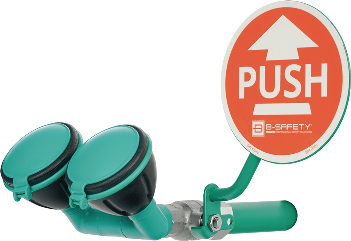 B-SAFETY Augendusche mit zwei Brauseköpfen 45 °