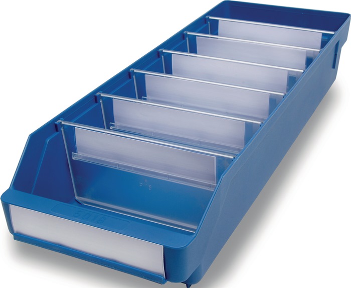Regalkasten L500xB180xH95mm blau PP - Vorteilspack