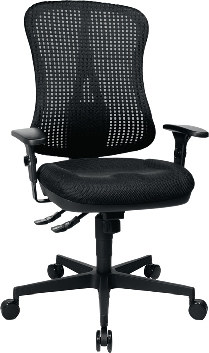 TOPSTAR Bürodrehstuhl Head Point SY m.Synchronmechanik schwarz/schwarz 390-510mm