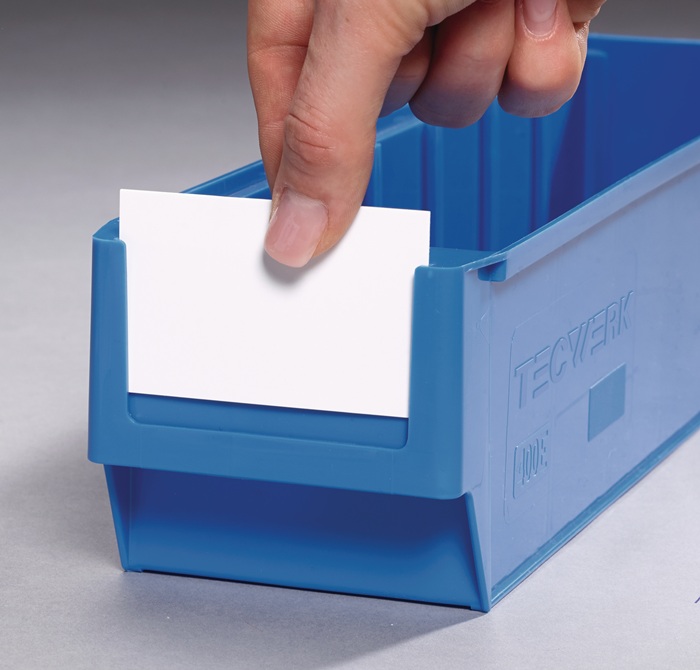 TECWERK Etikett weiß für Regallagerkasten