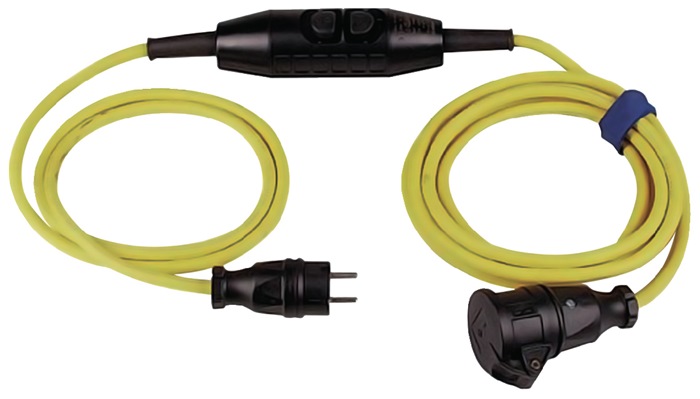 JÄGER DIREKT Schutzkontaktverlängerung 16 A 230 V 3x1,5mm² 4,5m H07RN-F gelb JÄGER DIREKT