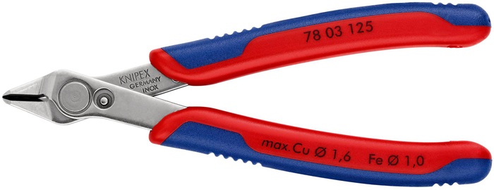 KNIPEX Elektronik-Seitenschneider INOX Länge 125 mm Form 0