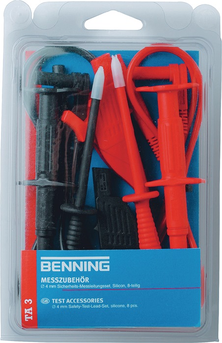 BENNING Messleitungs-Satz 8-teilig Messspitzen-Ø 4 mm