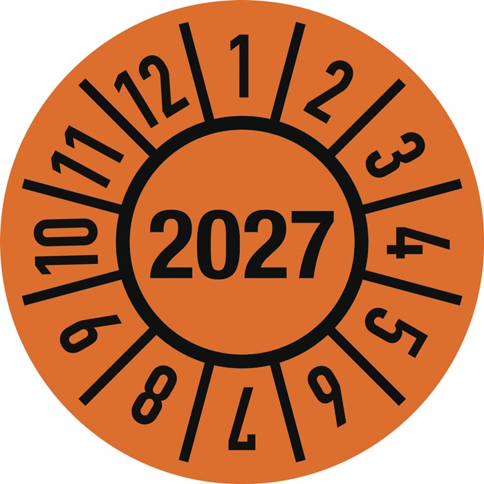 Einjahresprüfplakette Ø 15 mm