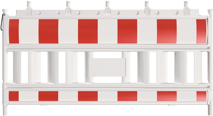 SCHAKE Absperrschrankengitter retroreflektierend Folie Typ RA2/B HDPE L.2100mm SCHAKE