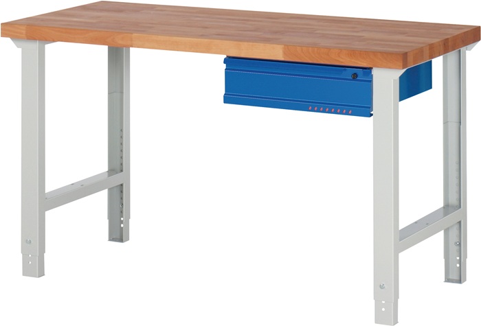 TECWERK Werkbank B1500xT700xH790-1140mm Buche massiv